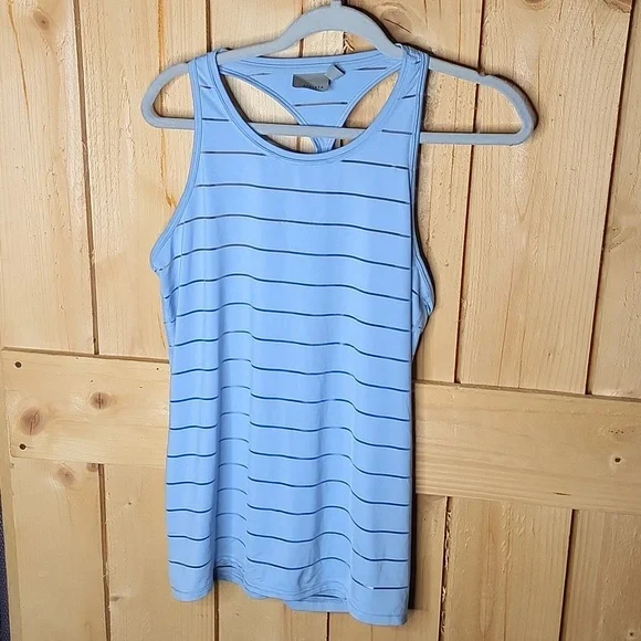 Athleta Light Blue Striped Tank Top - Picture 2 of 4